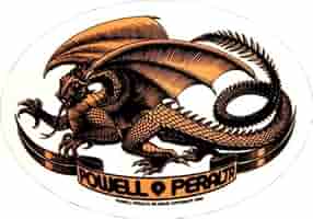 スケートボード Powell the blue dragon sticker Powell Peralta Banner Dragon Sticker (10 pack) - Powell-Peralta®